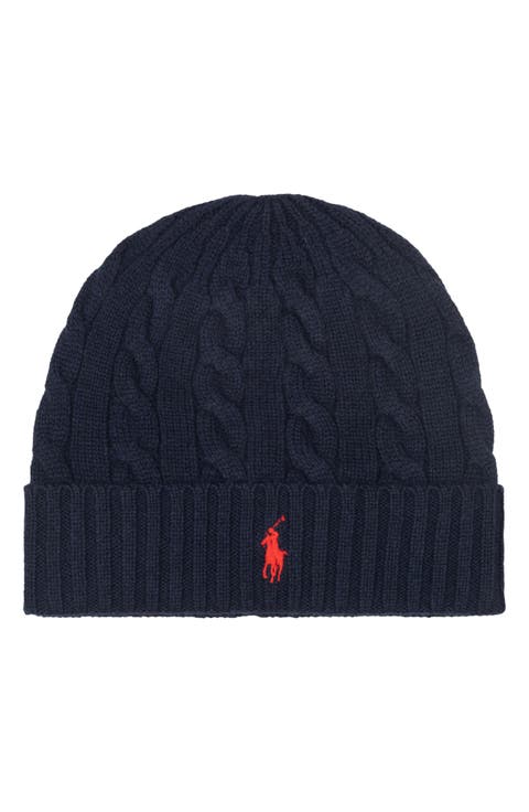 Cashmere Blend Cable Beanie