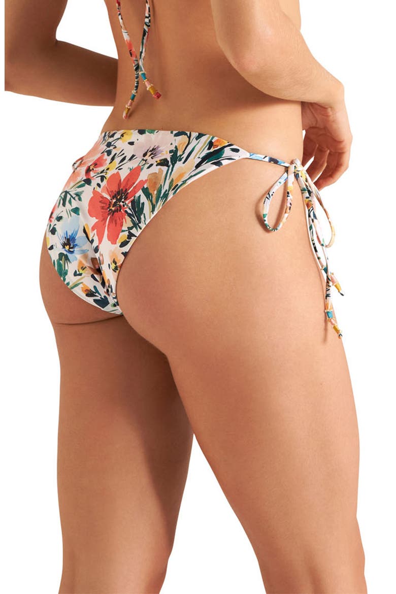 American Fit Side Tie Bikini Bottoms, Alternate, color, WHITE MULTI