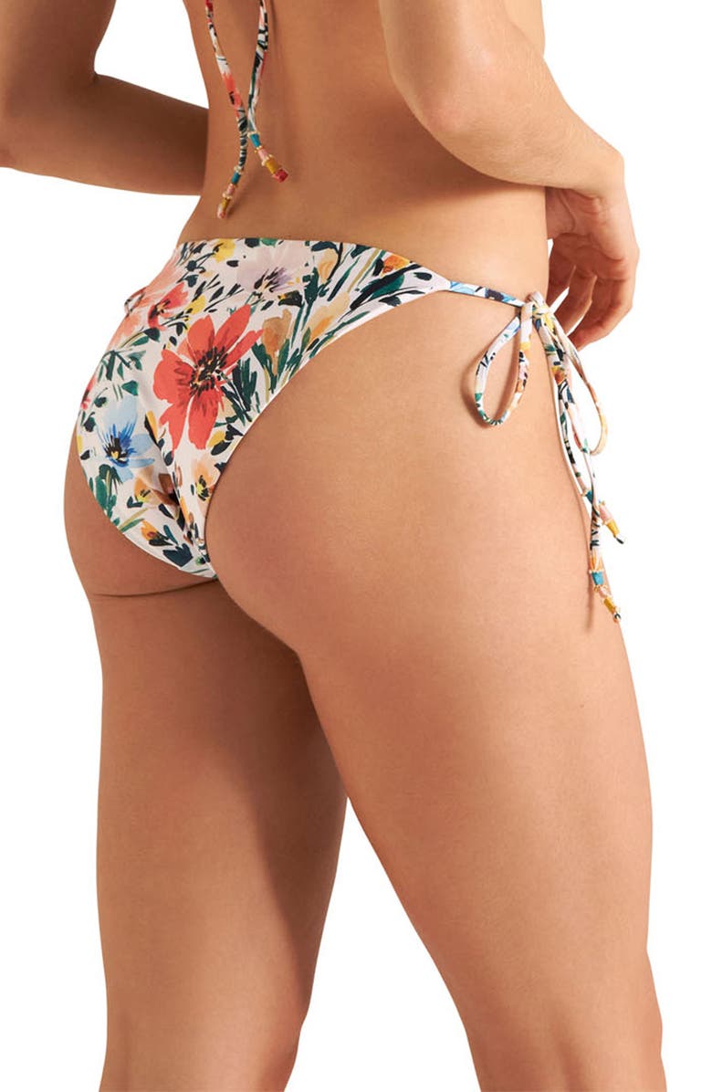 Cosita Linda American Fit Side Tie Bikini Bottoms, Alternate, color, White Multi