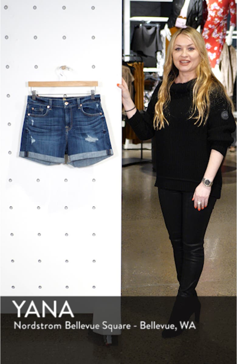Roll Cuff Denim Shorts, sales video thumbnail