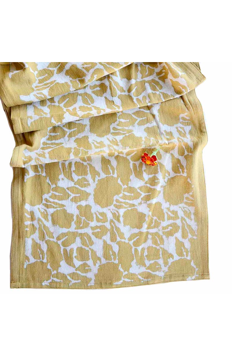 Ichcha Mustard Cotton Table Runner, Alternate, color, Yellow