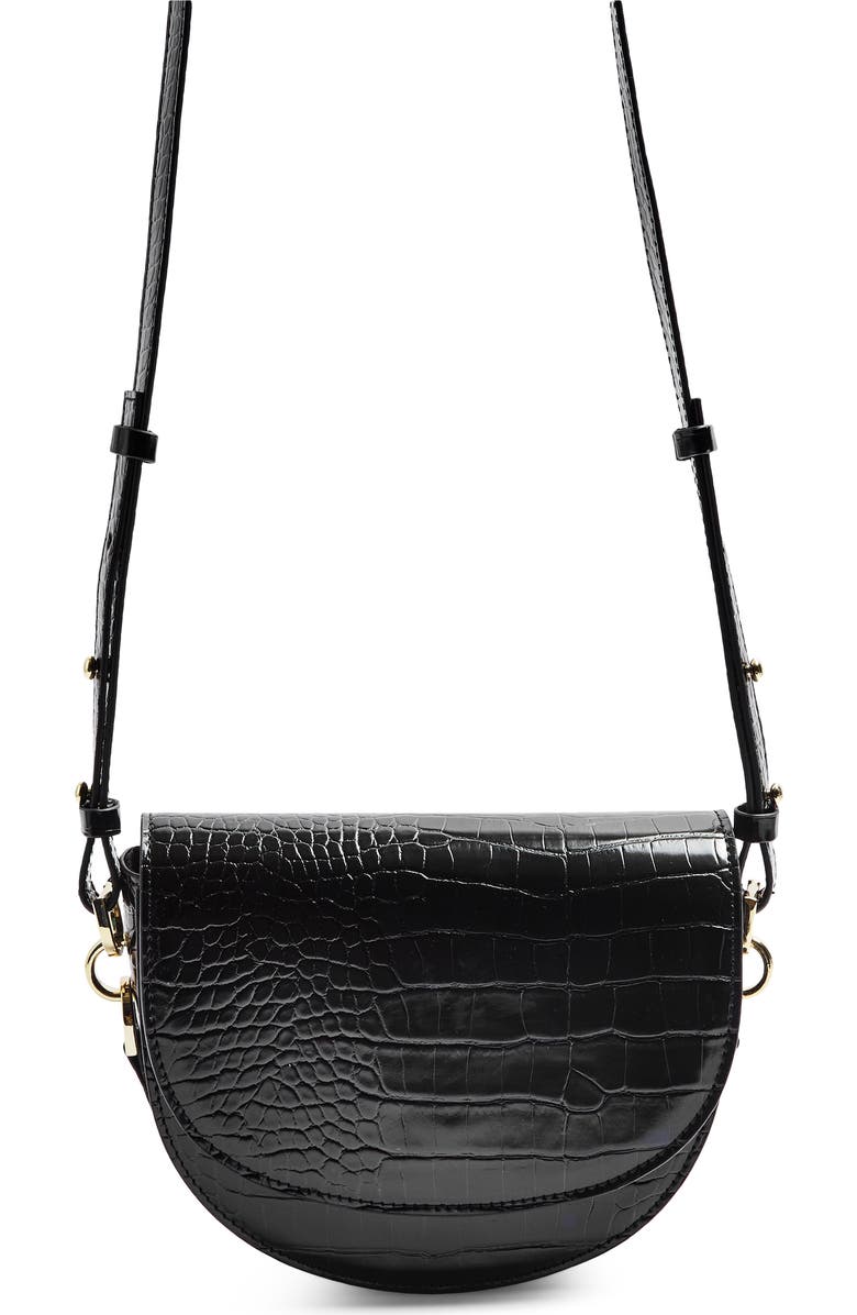 Topshop Coby Faux Leather Saddle Crossbody Bag, Main, color,