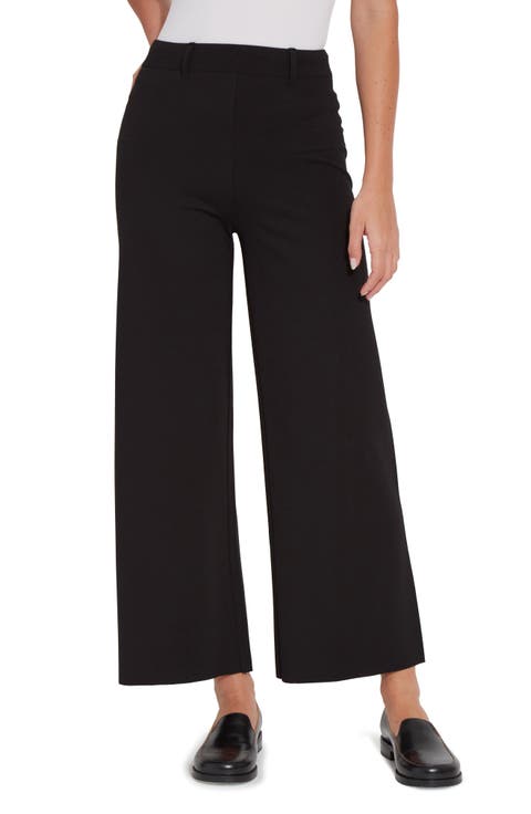 'Lyssentials Erin High Waist Ankle Wide Leg Ponte Pants