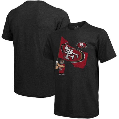Men's Fanatics Branded Nick Bosa Black San Francisco 49ers Tri-Blend Player Graphic T-Shirt