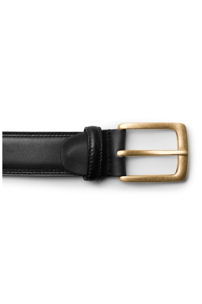Amalfi Leather Belt, Alternate, color, BLACK