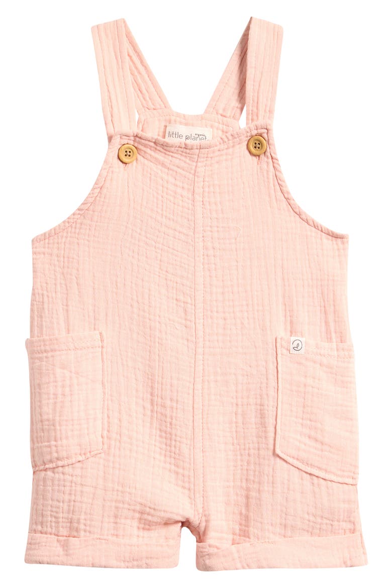 Organic Cotton Gauze Overalls, Main, color, PINK