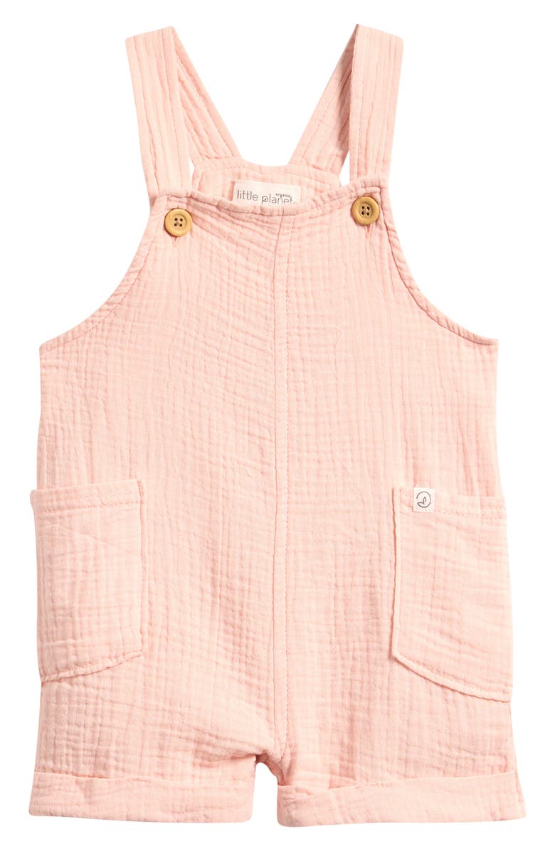 Little Planet Organic Cotton Short Overalls, Main, color, Pink