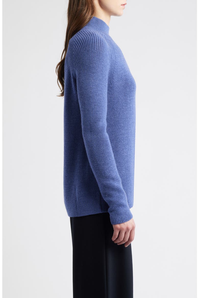 Raglan Sleeve Merino Wool Turtleneck Sweater, Alternate, color, PERIWINKLE