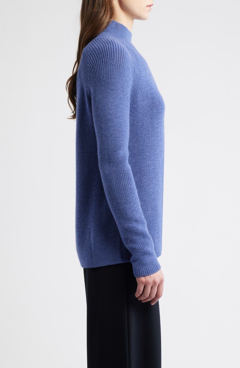 Eileen Fisher Raglan Sleeve Merino Wool Turtleneck Sweater, Alternate, color, Periwinkle
