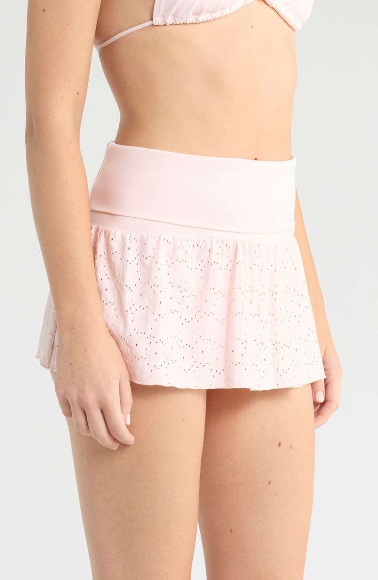PacSun Sakura Foldover Miniskirt, Alternate, color, Pink Dogwood