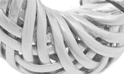 Dean Davidson Cinta Woven Hoop Earrings In Silver