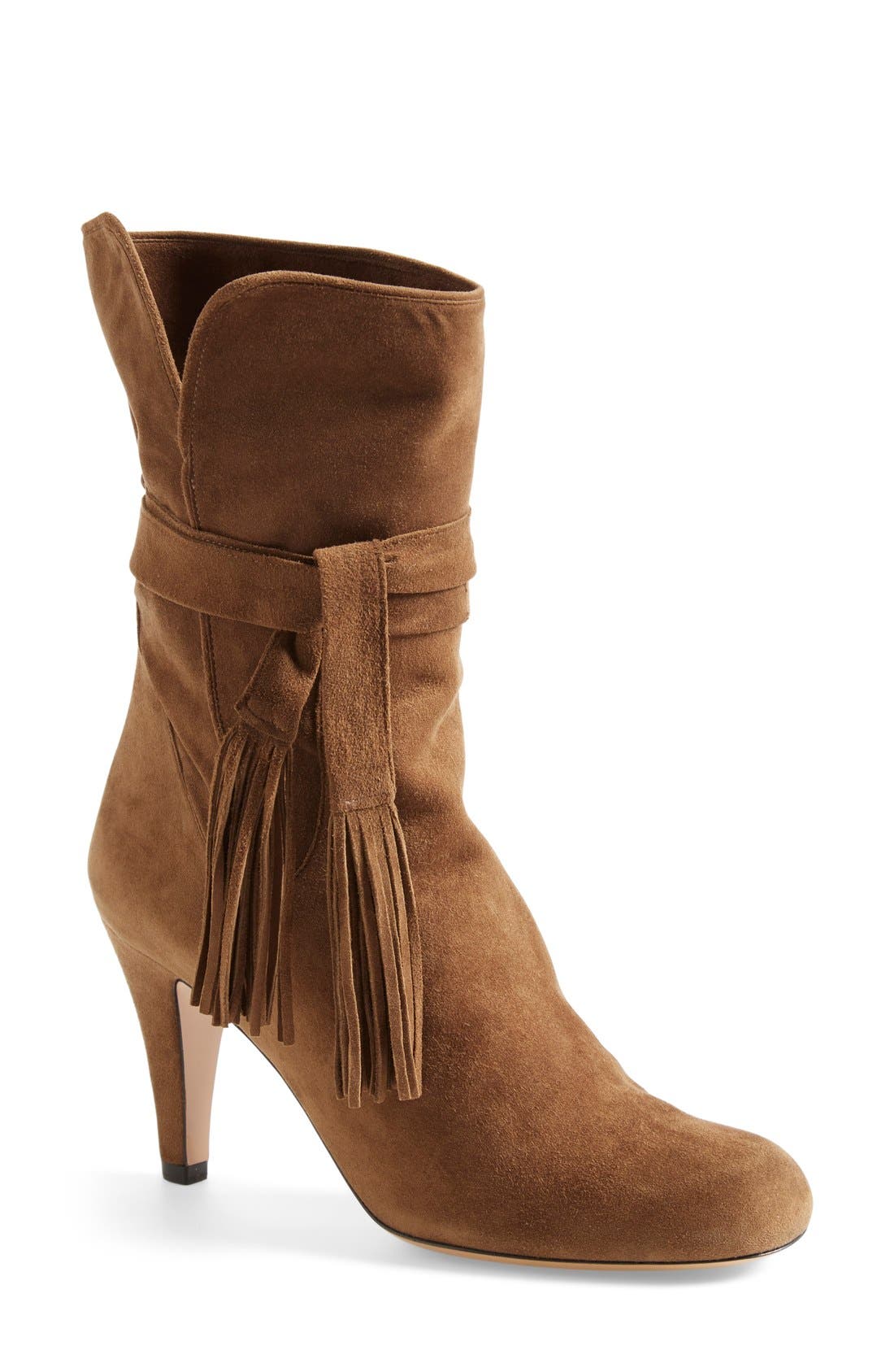 'Hannah' Round Toe Boot, Main, color, MILITARY SUEDE