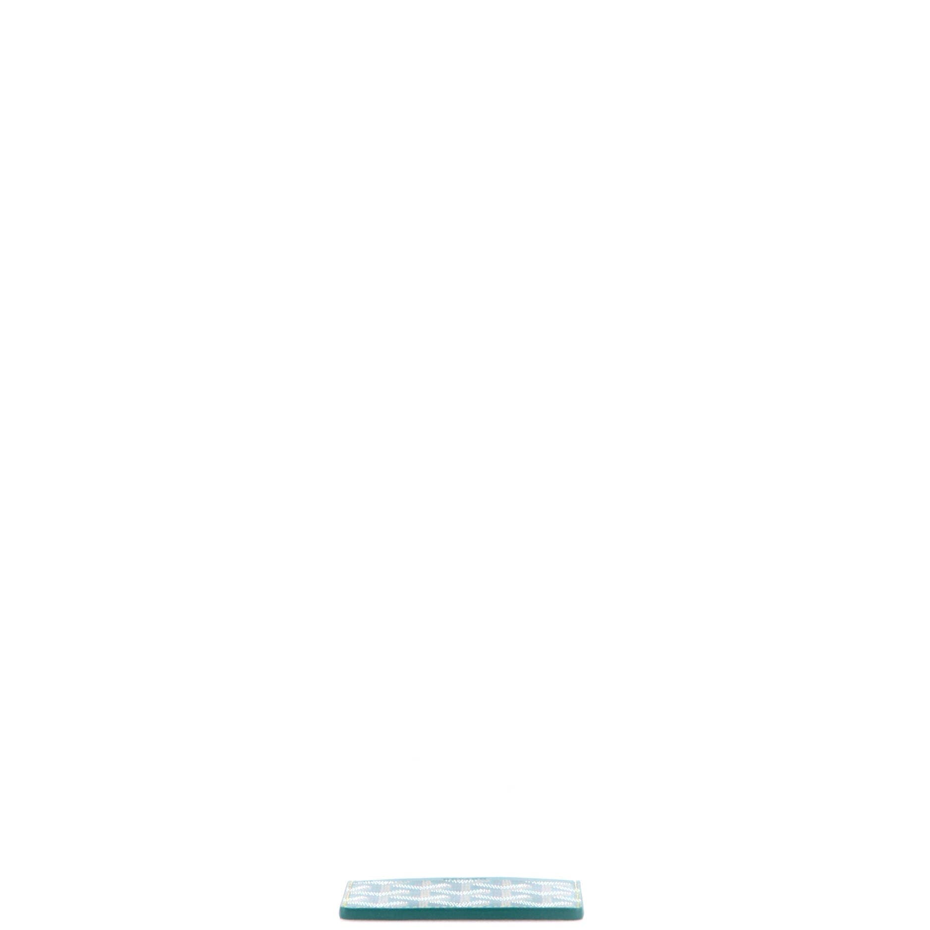 Saint Sulpice Card Holder Coated Canvas, Alternate, color, Green