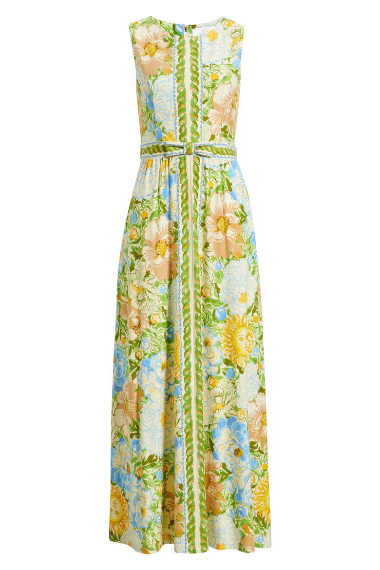 Rosaley Floral Print Maxi Dress, Main, color, RUTABAGA