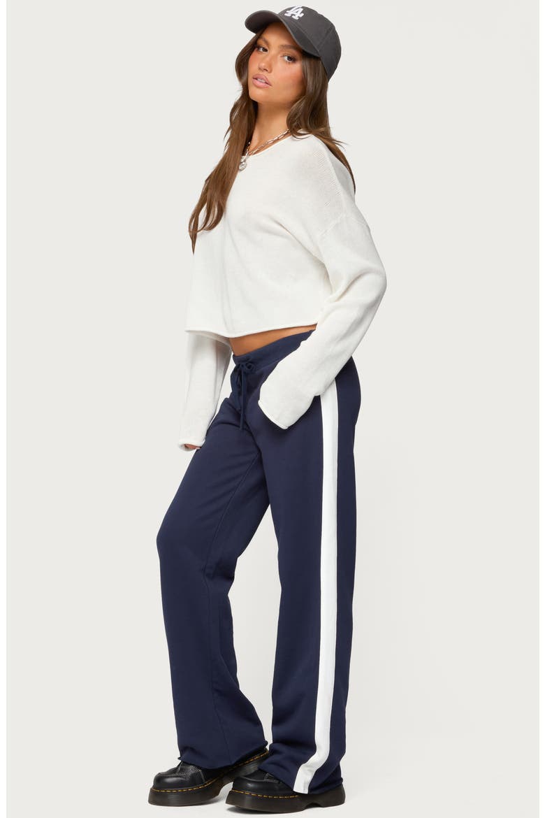 Leta Knit Long Sleeve Crop Top, Alternate, color, WHITE