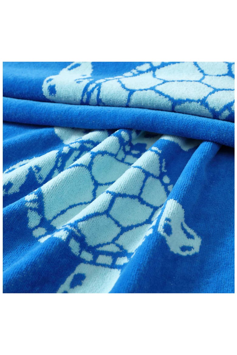 Cotton Velour Beach Towel, Alternate, color, MEDIUM / DARK BLUE