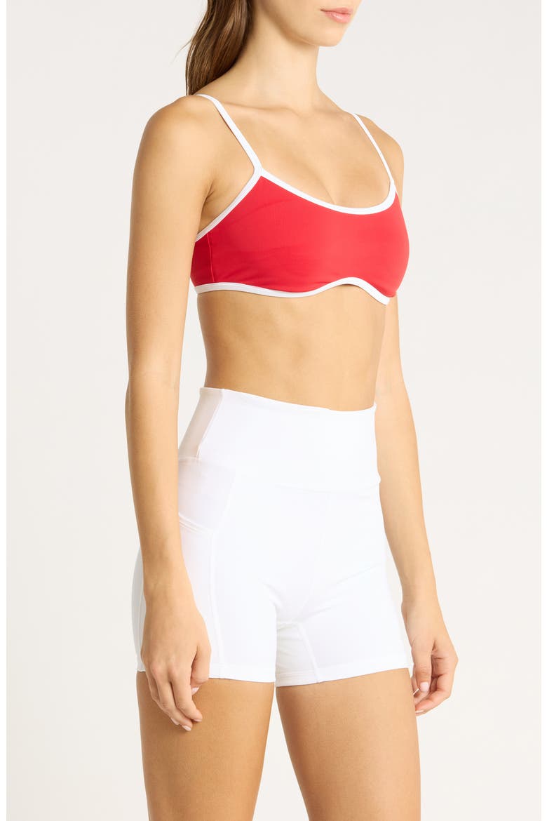 Monica Sports Bralette, Alternate, color, CHERRY/WHITE