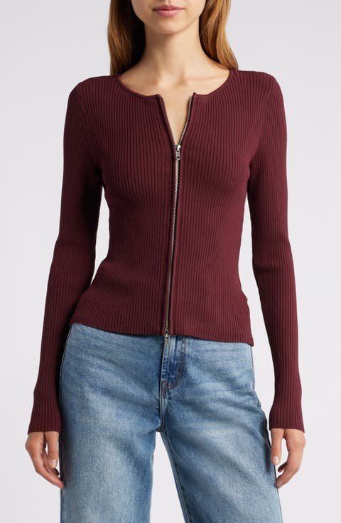 Virgo Rib Zip Cardigan (Regular & Plus)