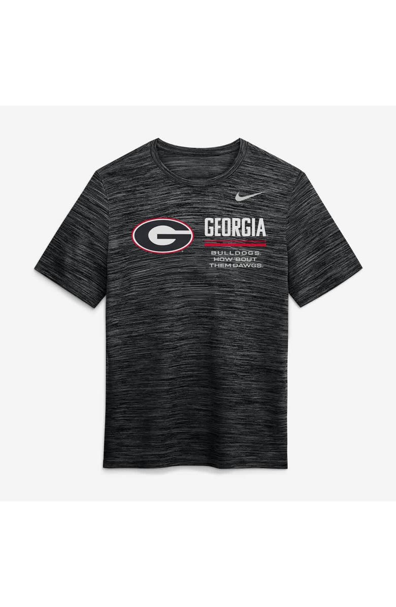 Nike Men's Nike Black Georgia Bulldogs Sideline Velocity Dri-FIT T-Shirt, Alternate, color, Black