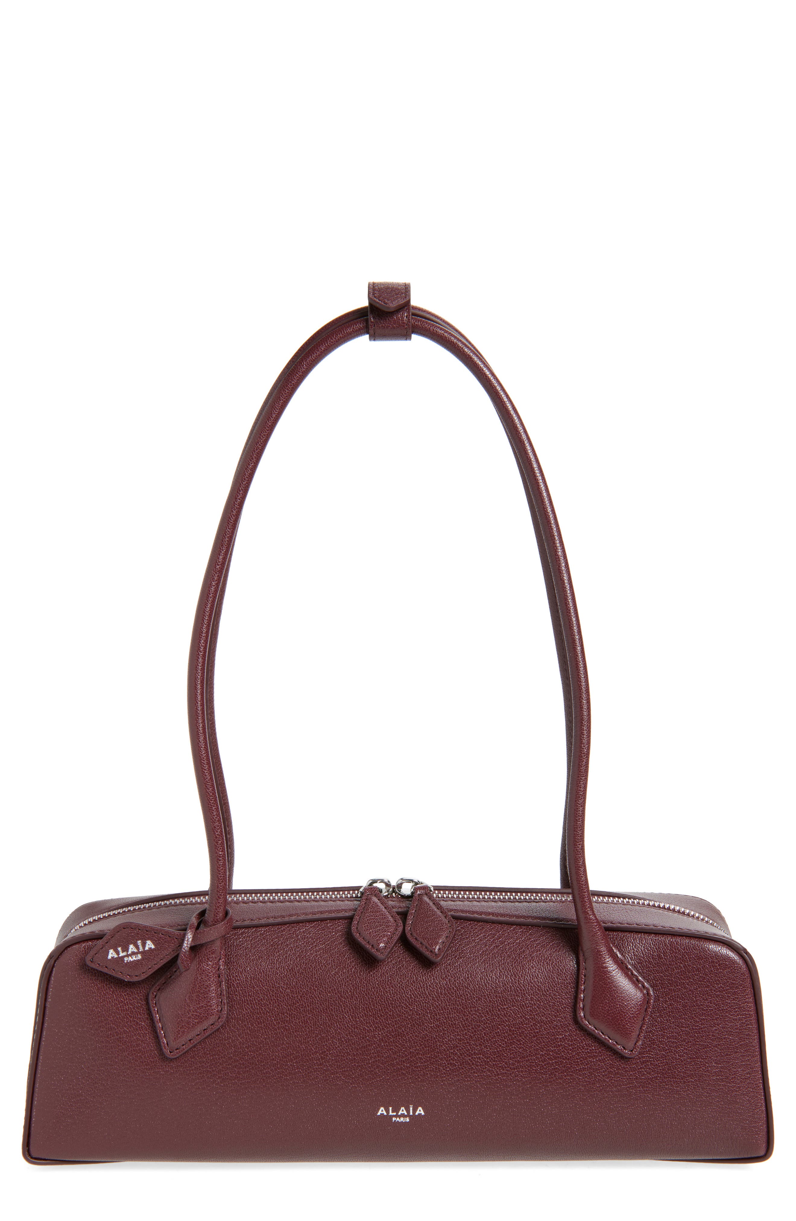 Alaïa Le Teckel Medium Shoulder Bag, Main, color, Rouge Grenat