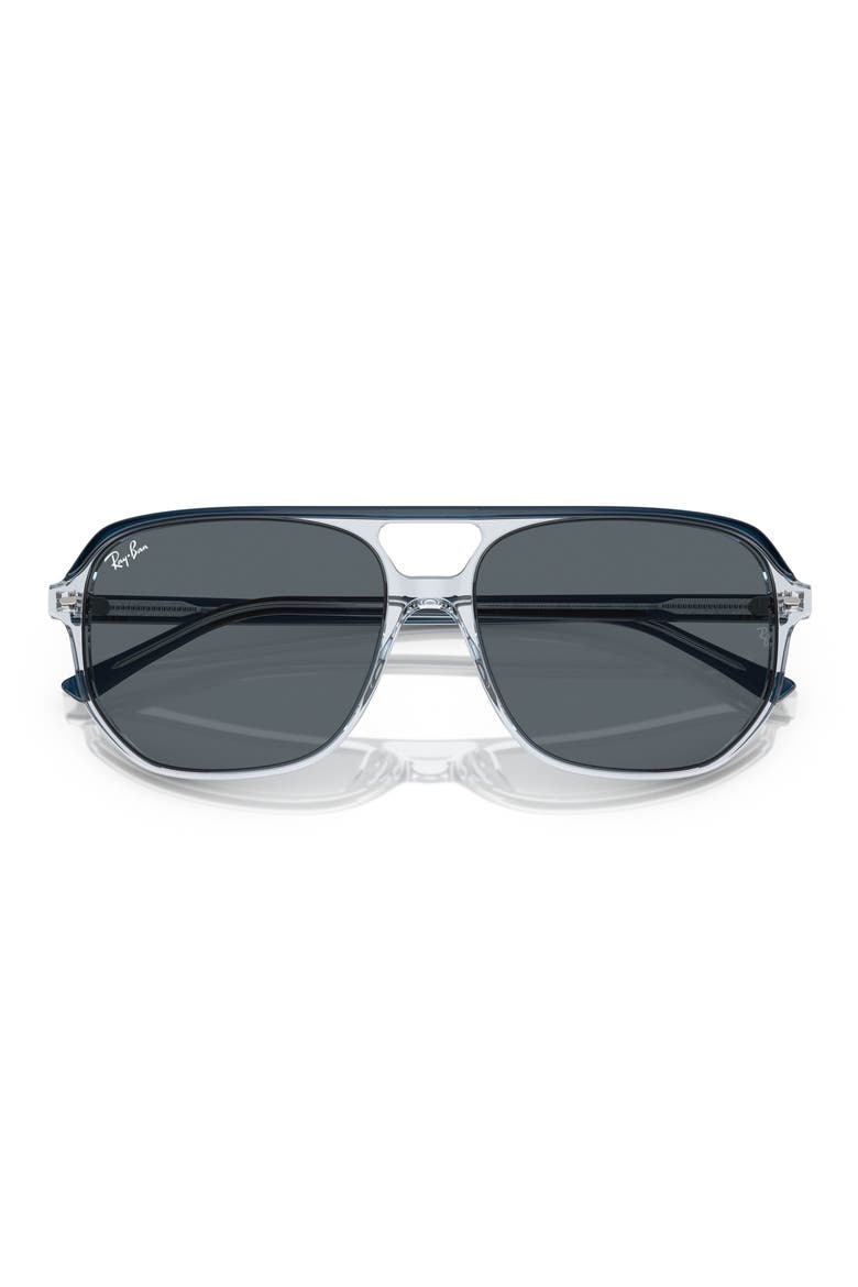 Bill One 57mm Sunglasses, Alternate, color, BLU ON TRANSPARENT BLU / BLUE