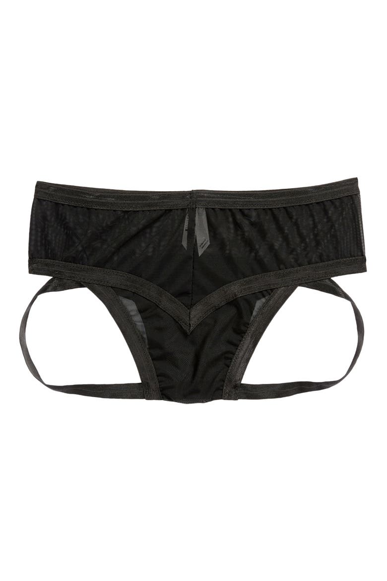 Genderfluid Bandage Briefs, Main, color, BLACK MESH