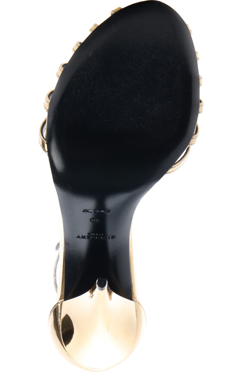 Givenchy Metallic Cage Ankle Strap Sandal, Alternate, color, Metallic Gold