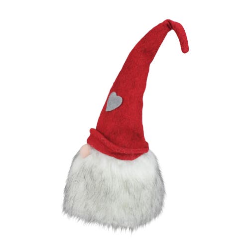 Northlight Gnome With Bendable Felt Hat With Heart Accent Christmas Decoration In White