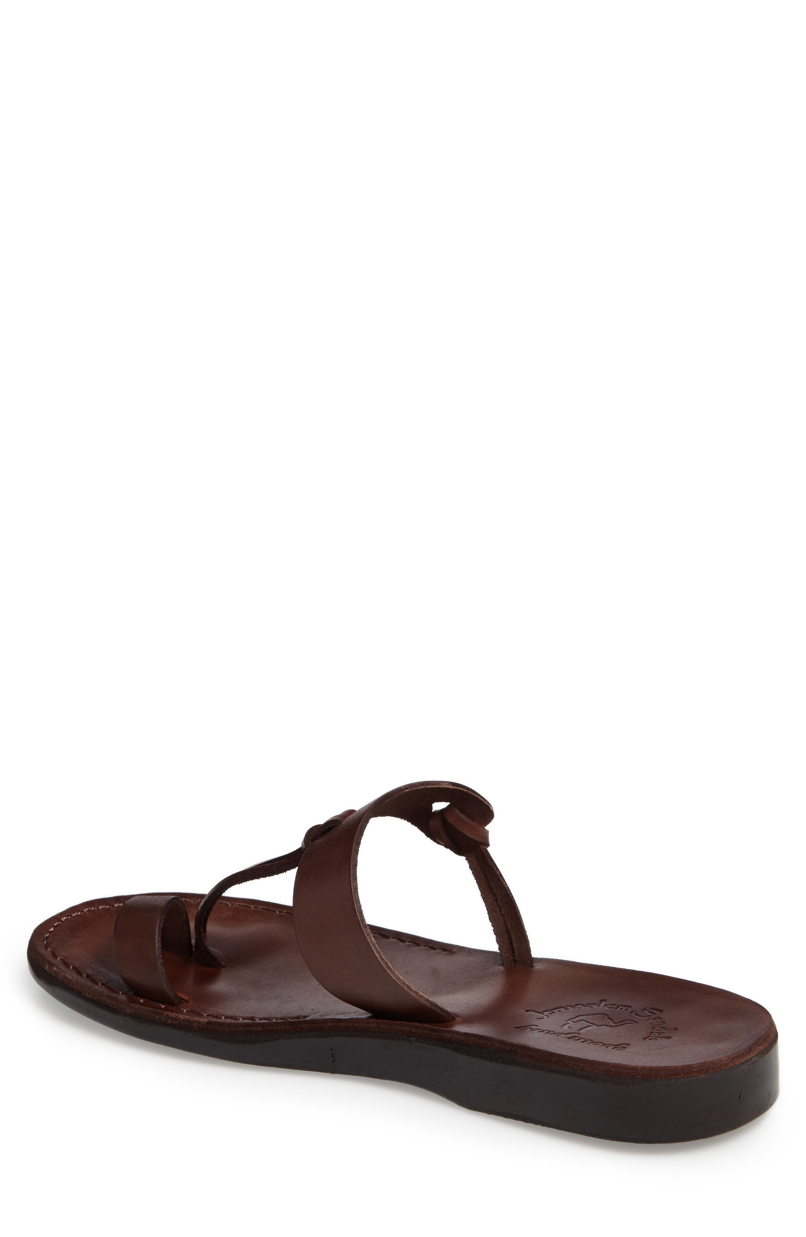 David Toe-Loop Sandal, Alternate, color, BROWN LEATHER