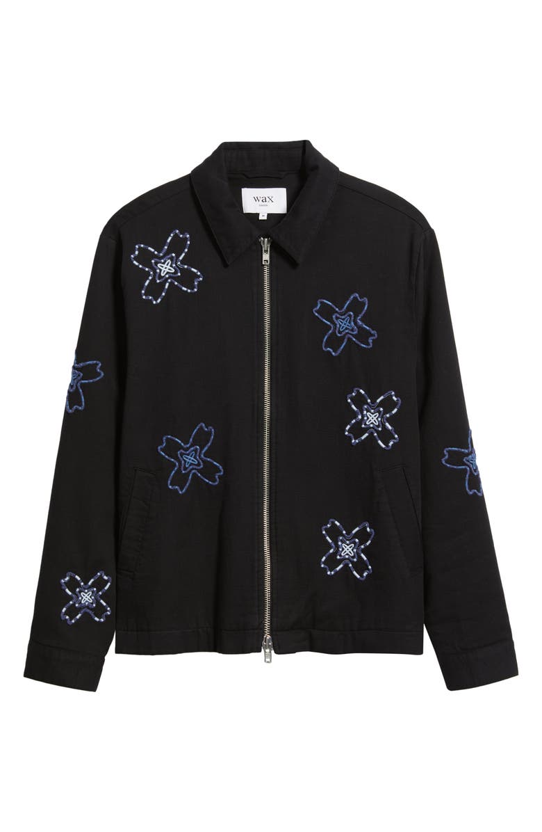 Wax London Eldon Floral Cotton Twill Jacket, Main, color, Black