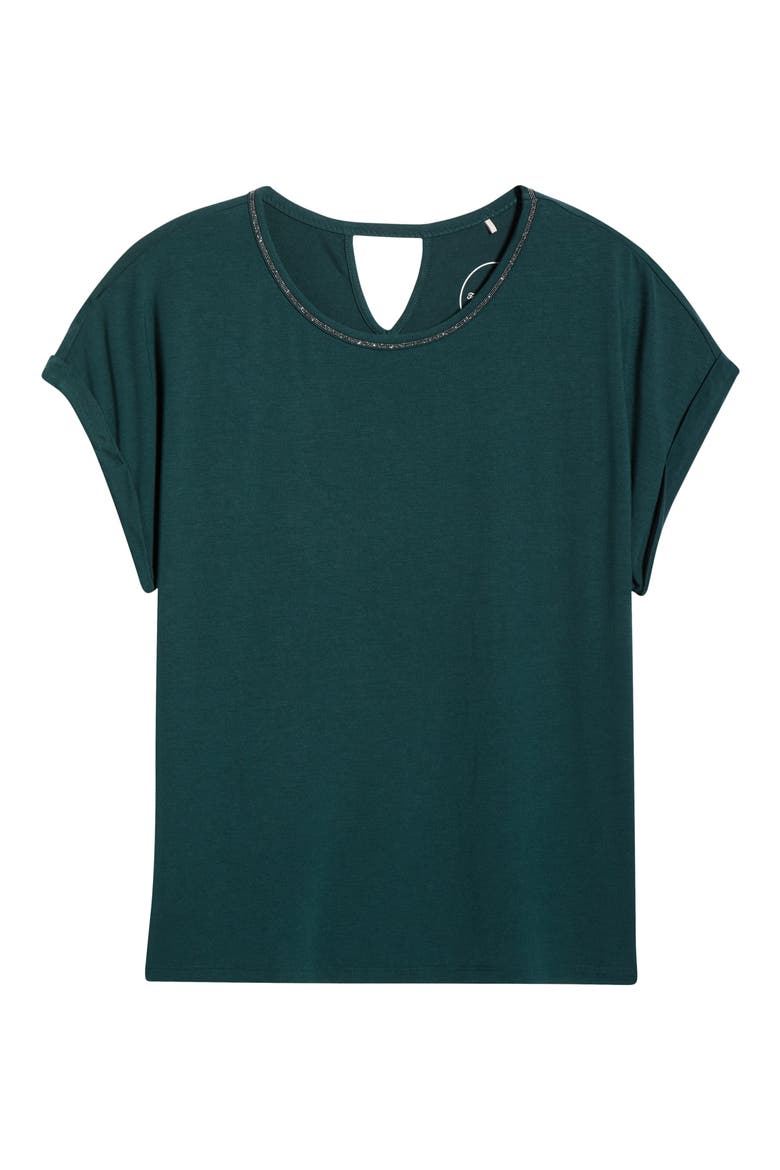 Kauai Caviar Beaded Collar T-Shirt, Alternate, color, BRINY DEEP