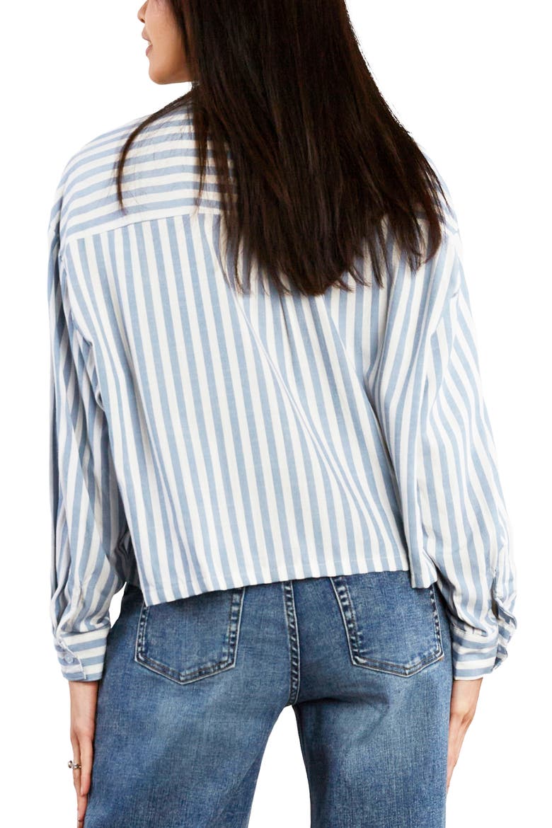 Boxy Stripe Heart Shirt, Alternate, color, BLUE POP STRIPE