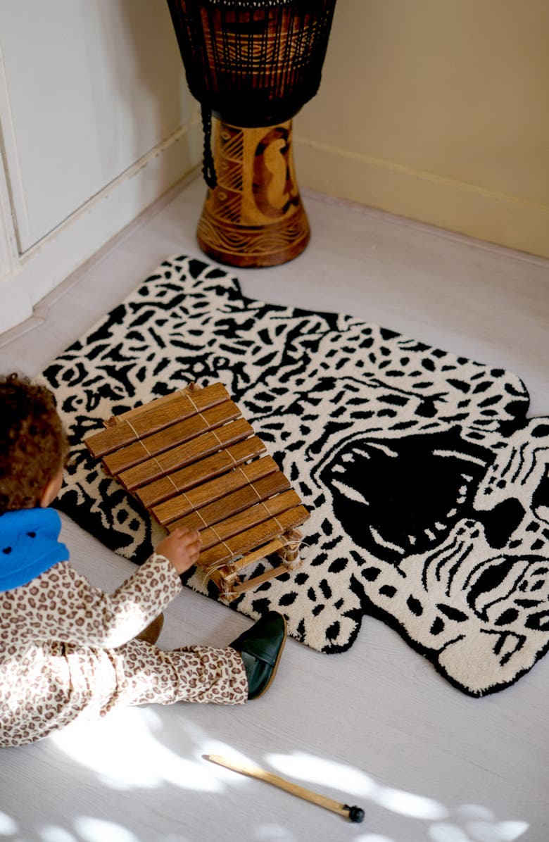 EO Play Leopard Wool Rug, Alternate, color, Multi Colored