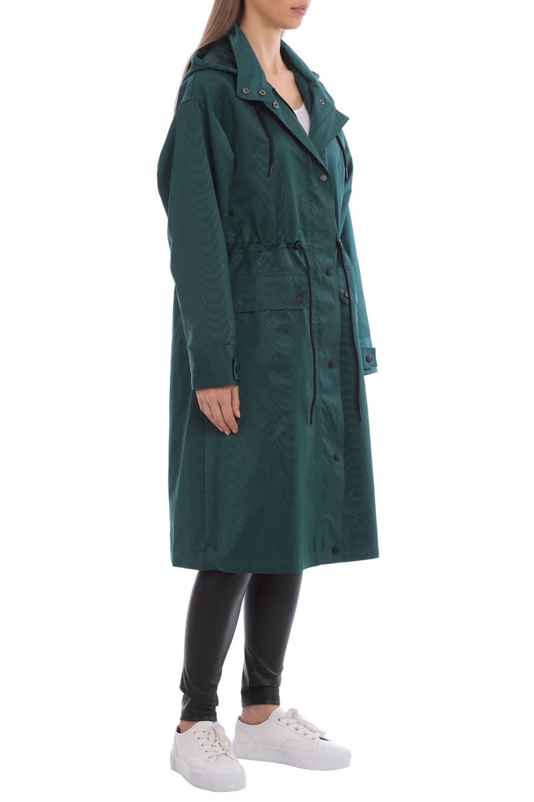 Oversize Hooded Raincoat, Alternate, color, TEAL