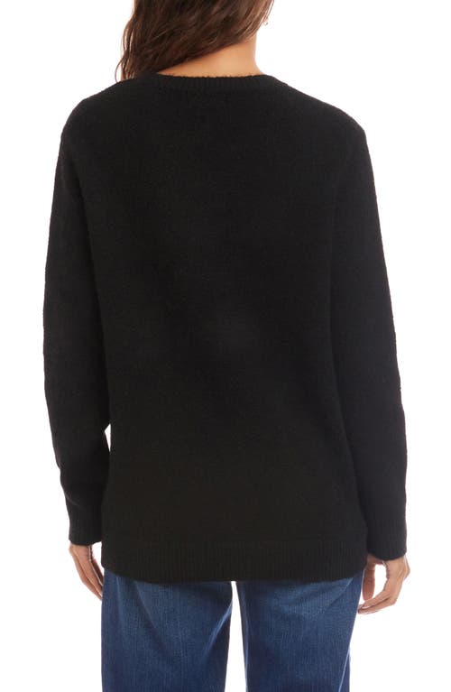 Karen Kane Heart Crewneck Sweater In Multi