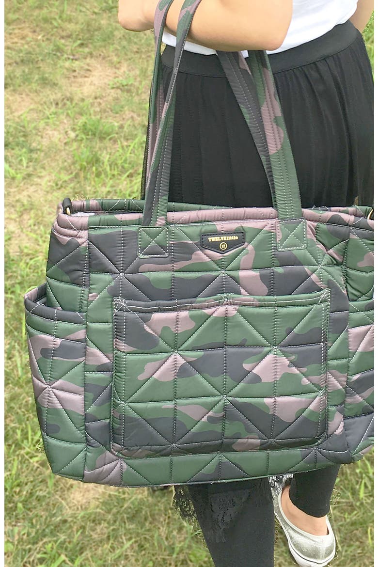 Love Water Resistant Diaper Tote, Alternate, color, CAMO PRINT