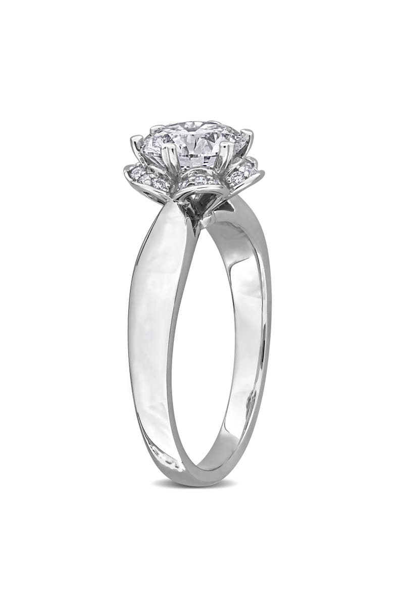 Julianna B. 1-5/8 ctw Lab-Grown Diamond Flower Ring 18k, Alternate, color, White Gold