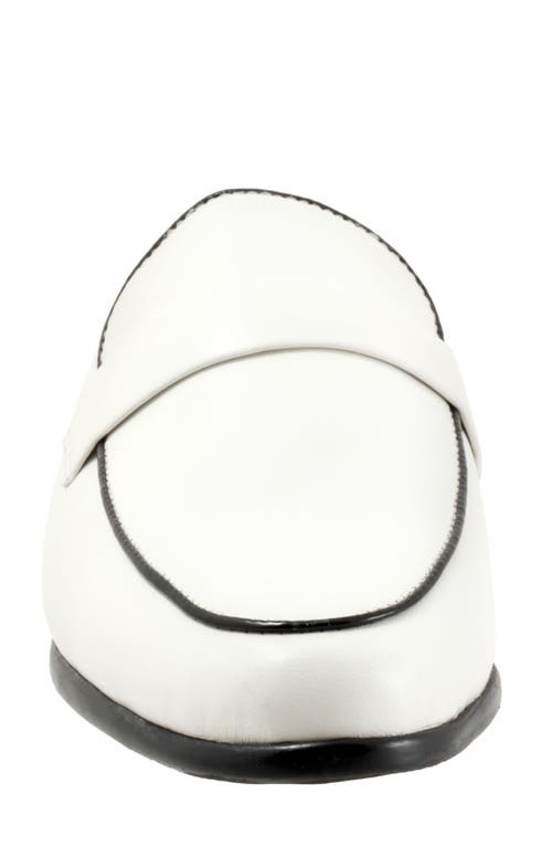 Trotters Lola Loafer Mule In White