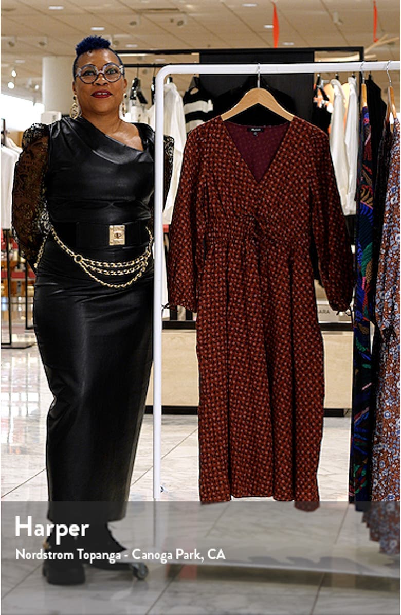 Sophia Teaberry Floral Tie Front Midi Dress, sales video thumbnail
