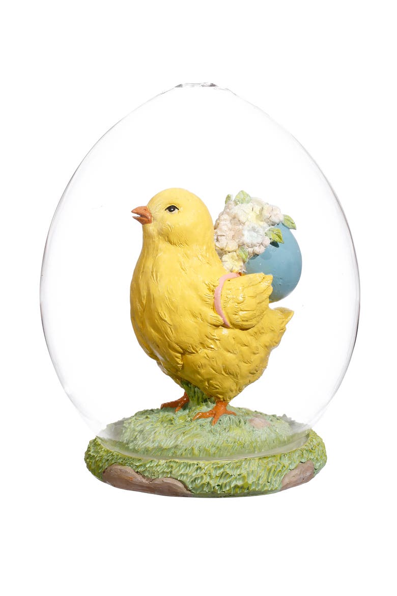 Easter Chick in Glass Dome, Main, color, Yellow