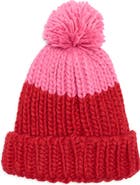 Vince Camuto Two-Tone Pompom Beanie