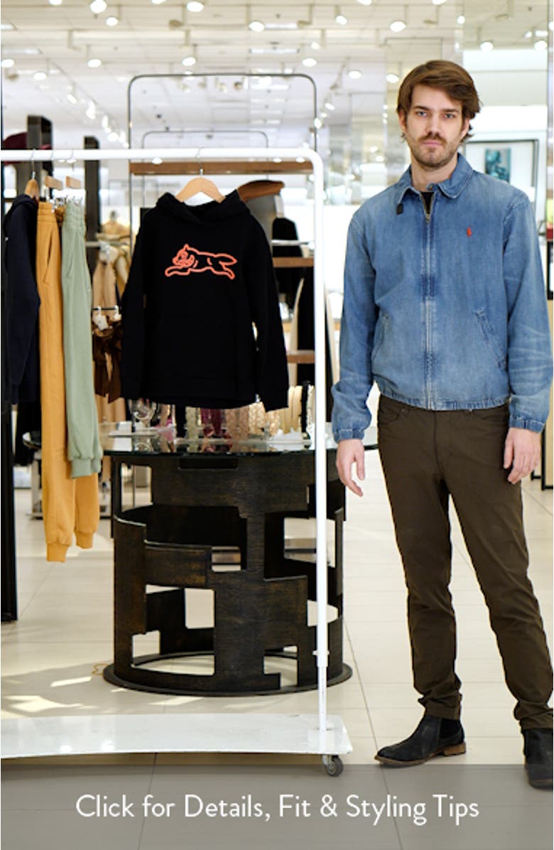 Kids' Orion Running Dog Logo Cotton Graphic Hoodie, sales video thumbnail