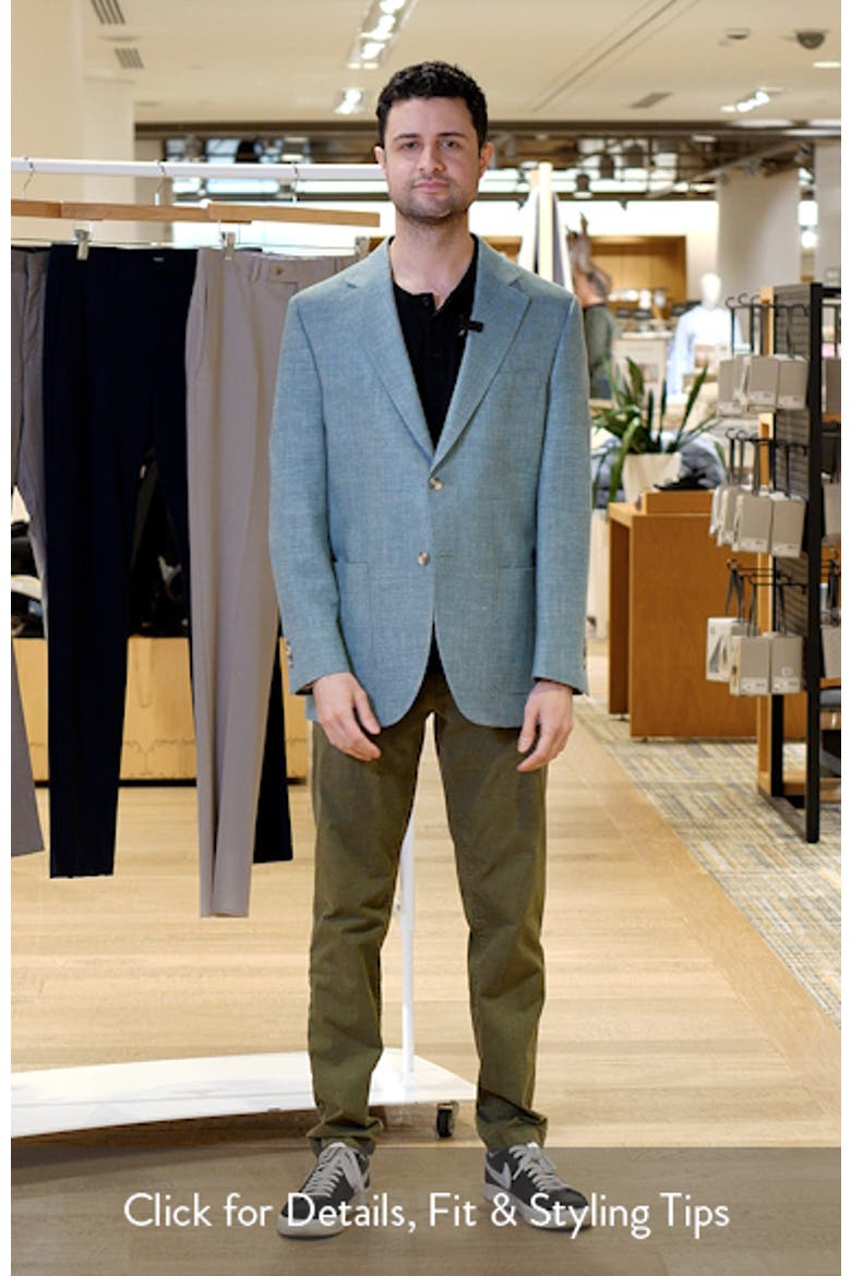 Hyperlight Soft Light Green Mélange Silk & Linen Blend Sport Coat video