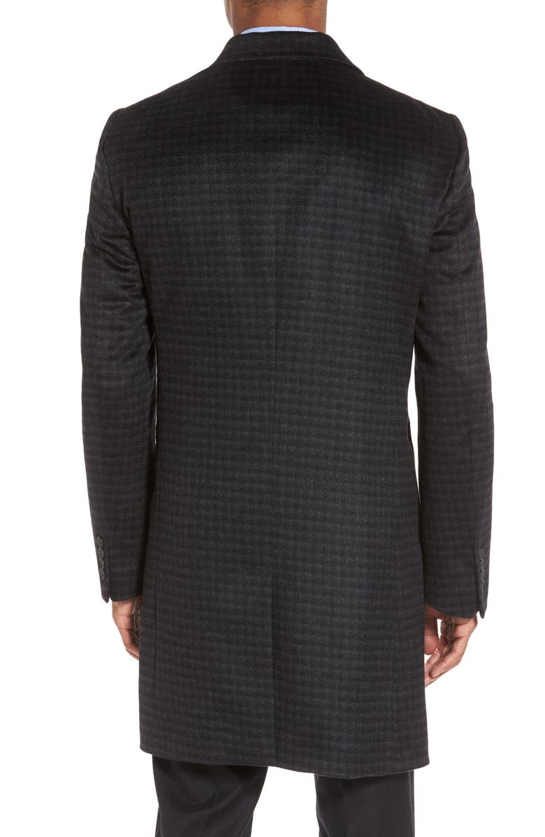 Monte Rosso Cameron Check Cashmere Overcoat, Alternate, color,