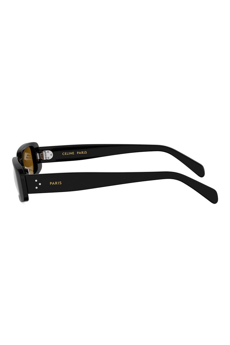 53mm Rectangle Sunglasses, Alternate, color, SHINY BLACK / ROVIEX