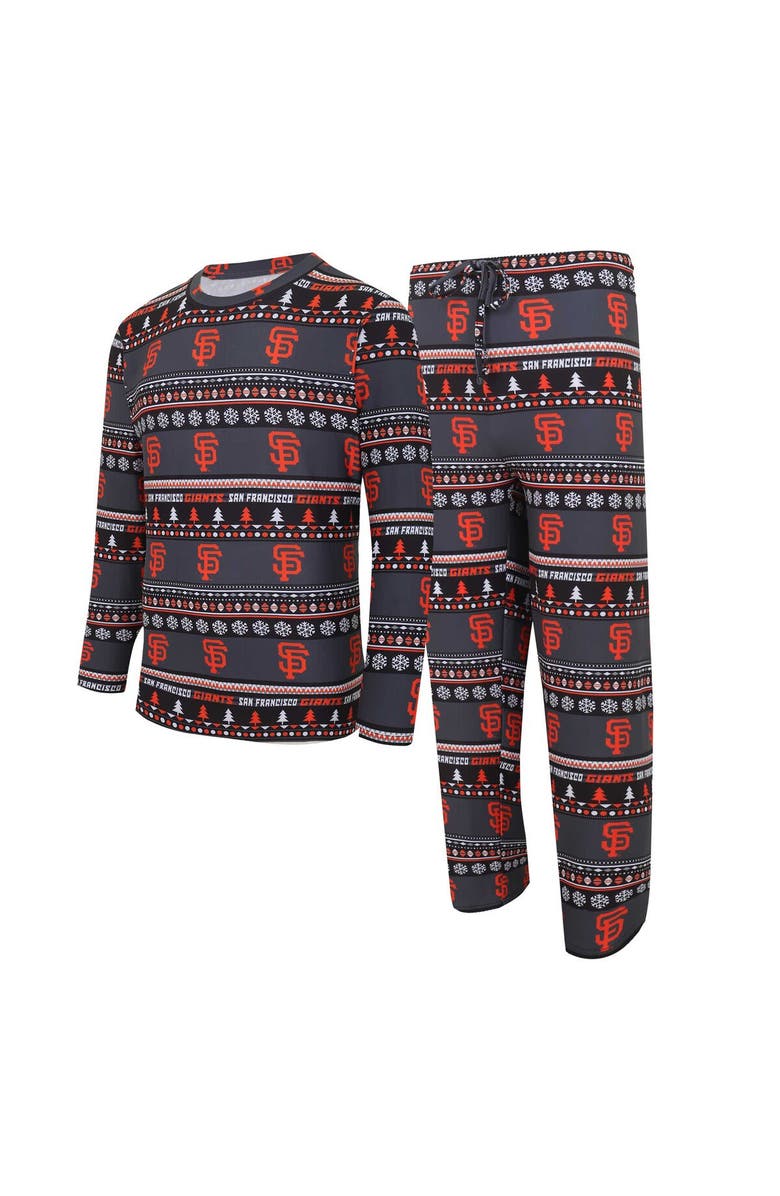 CONCEPTS SPORT Men's Concepts Sport Black San Francisco Giants Knit Ugly Sweater Long Sleeve Top & Pants Set, Main, color, Black