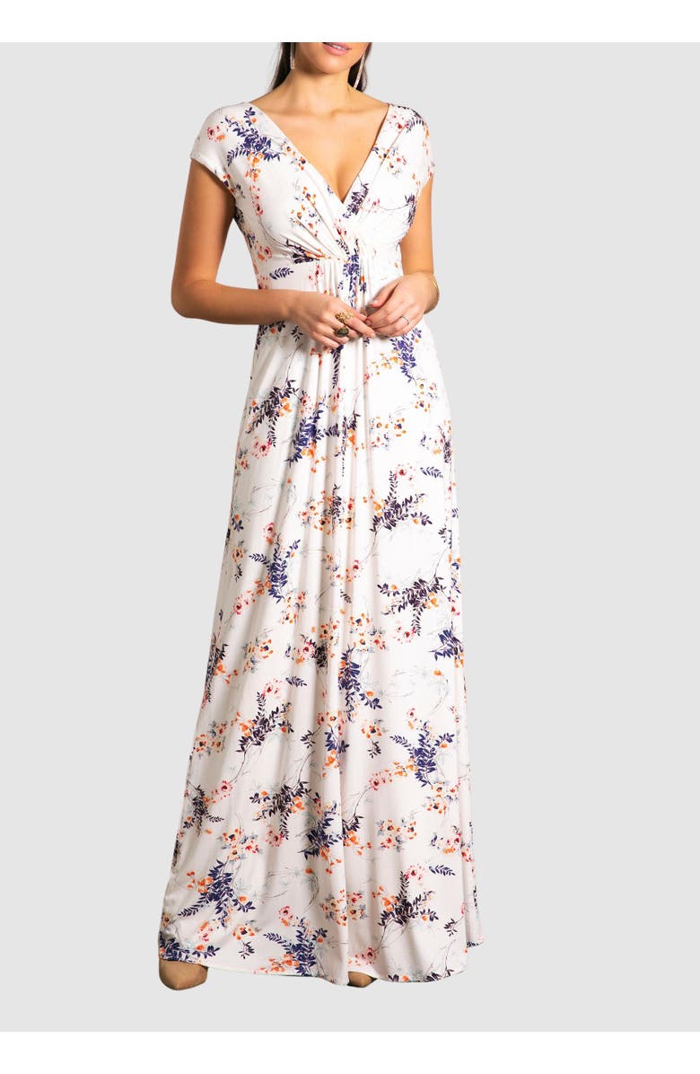 Alie Street London Sophia V-Neck Short Sleeve Maxi Dress, Alternate, color, 