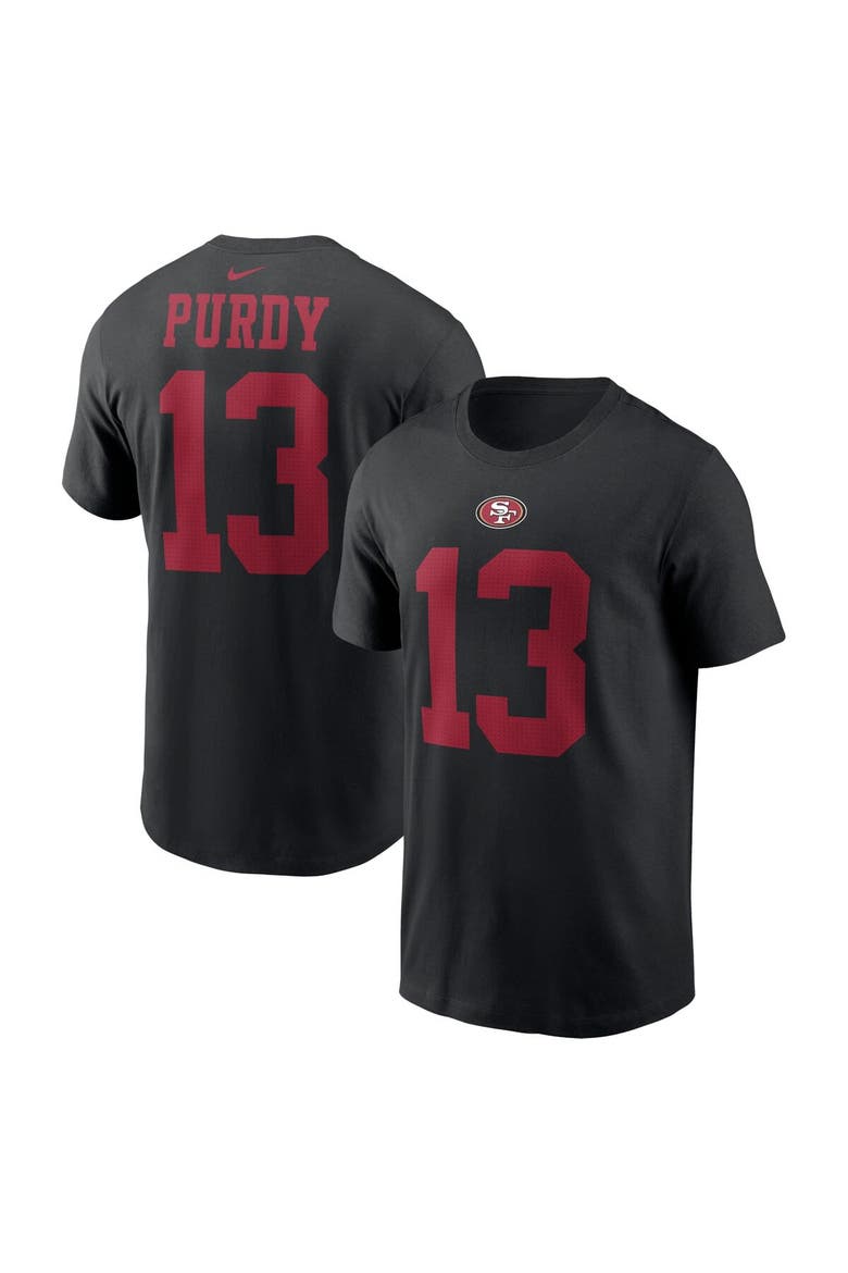 Men's Nike Brock Purdy Black San Francisco 49ers Player Name & Number T-Shirt, Main, color, Black