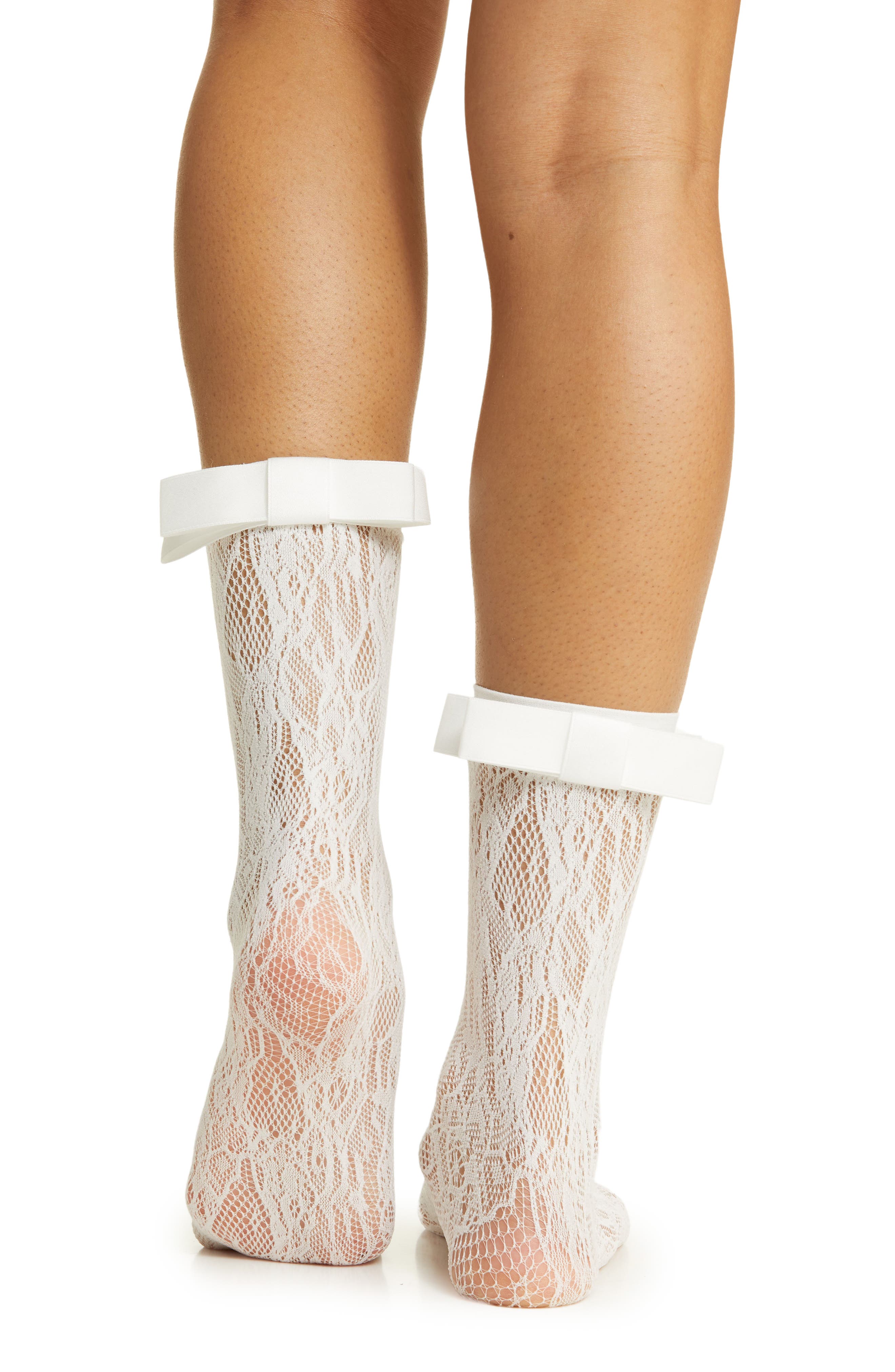Coco Bow Lace Crew Socks - image 2