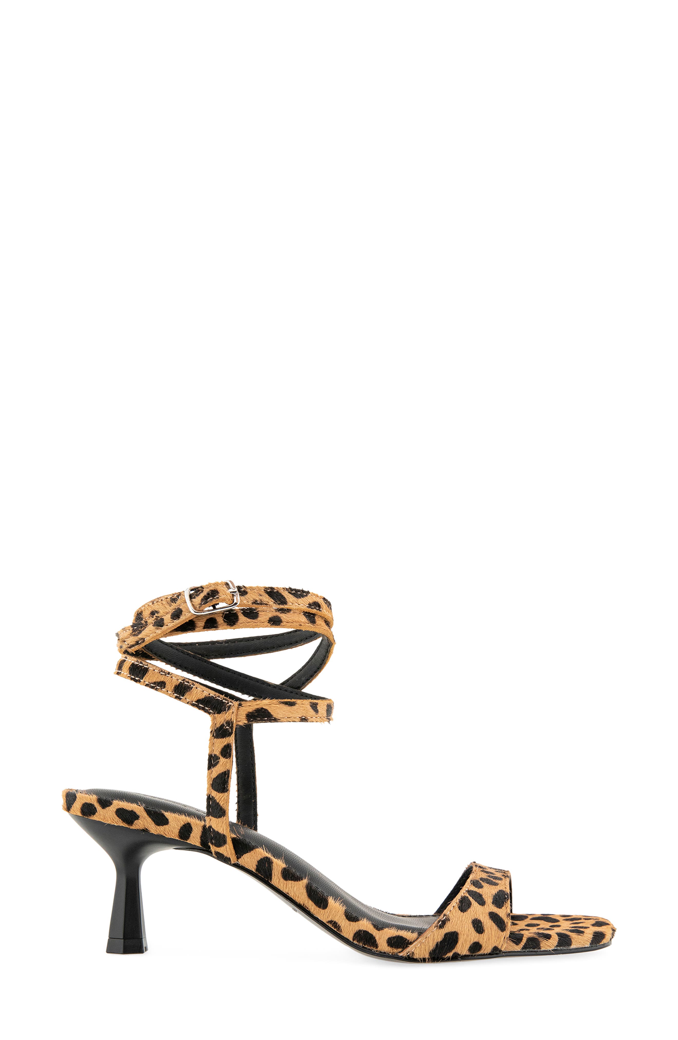 Camila Genuine Calf Hair Sandal, Alternate, color, LEOPARD